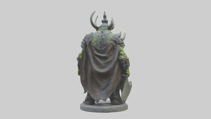 Orc King statue model VR / AR / low-poly