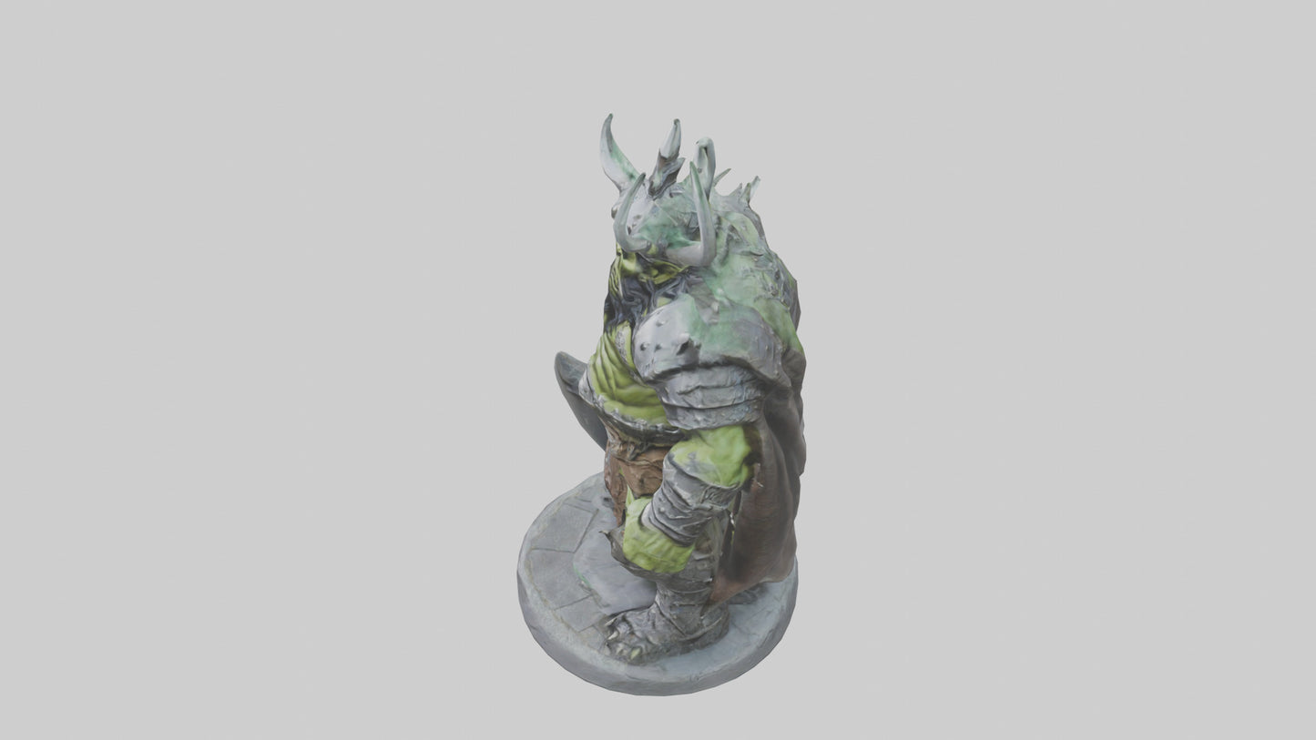 Orc King statue model VR / AR / low-poly