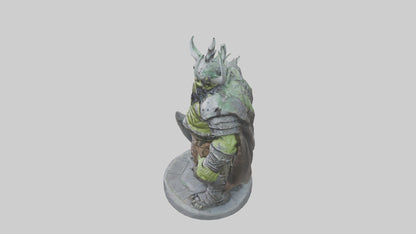 Orc King statue model VR / AR / low-poly