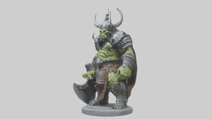 Orc King statue model VR / AR / low-poly