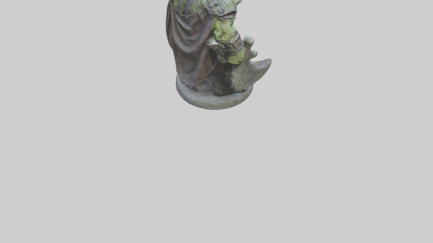 Orc King statue model VR / AR / low-poly