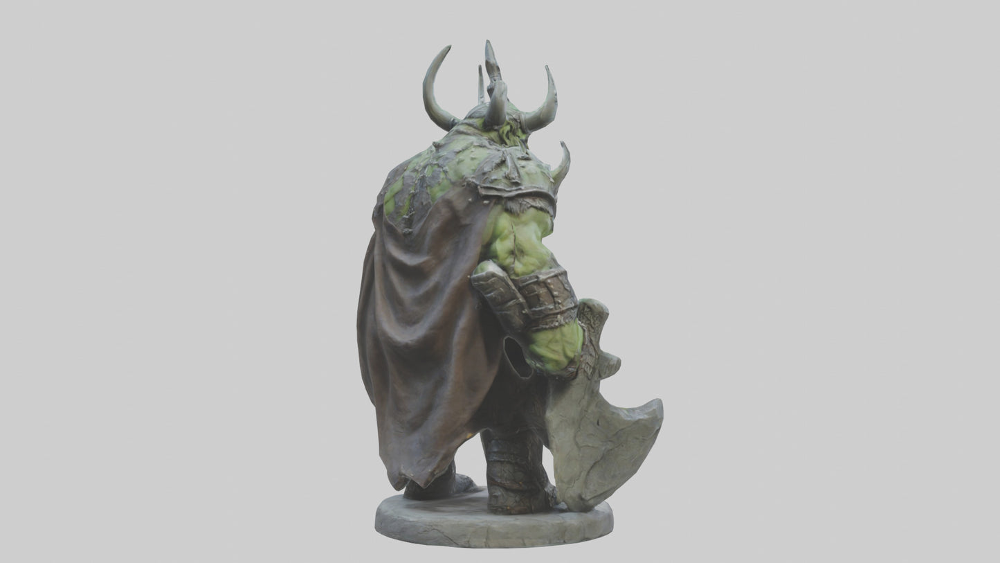 Orc King statue model VR / AR / low-poly