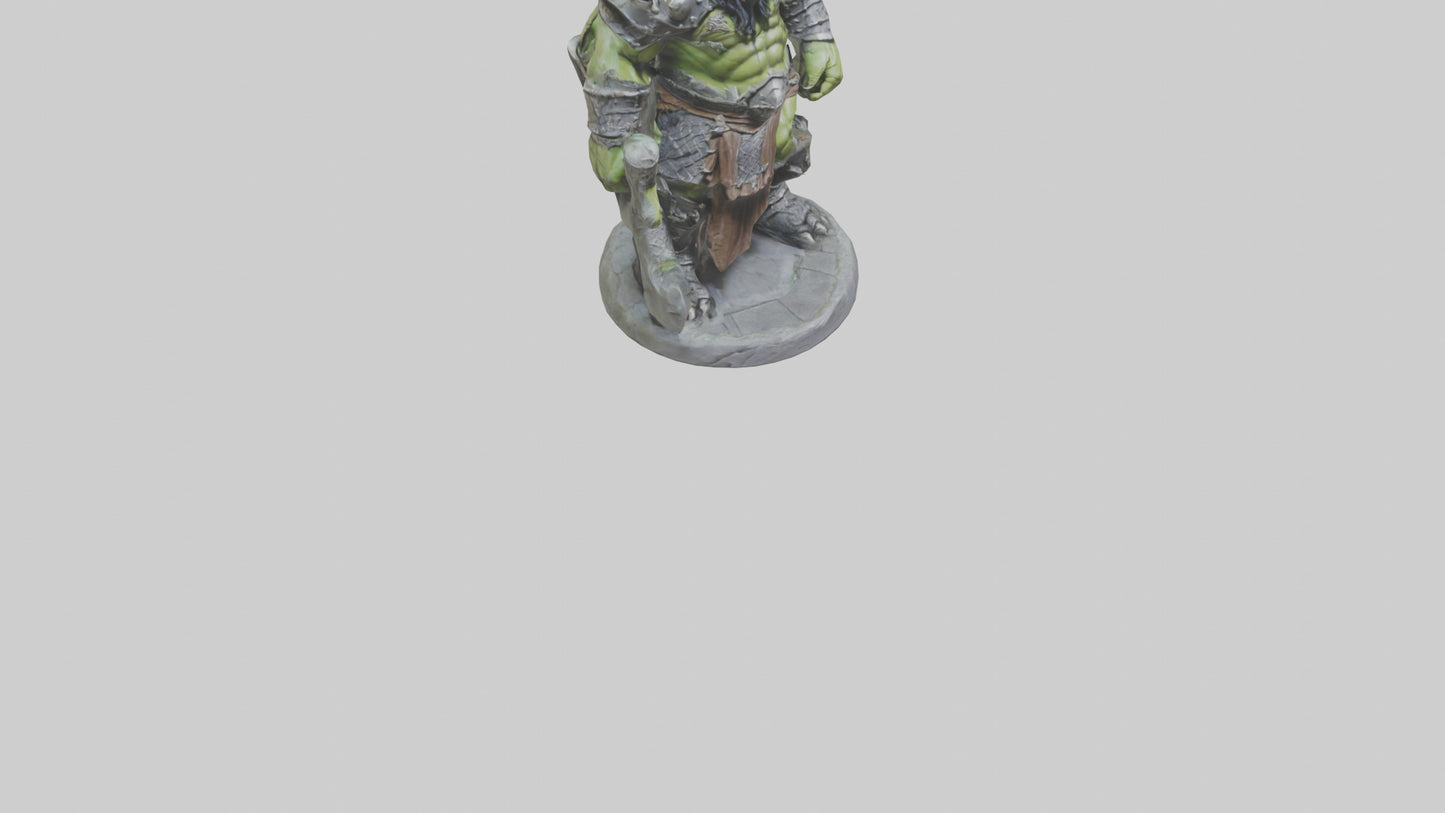 Orc King statue model VR / AR / low-poly