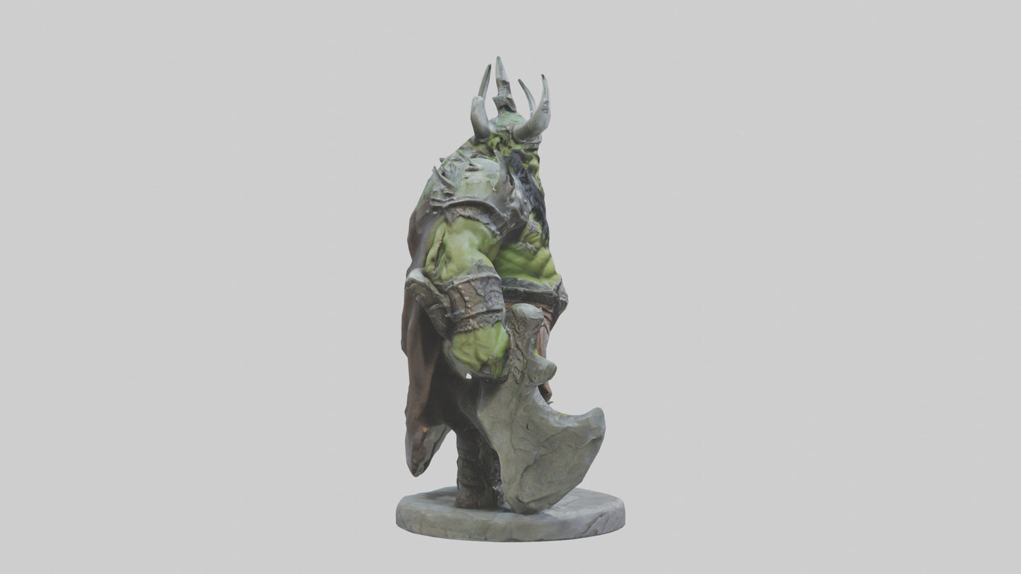 Orc King statue model VR / AR / low-poly