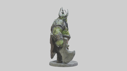 Orc King statue model VR / AR / low-poly