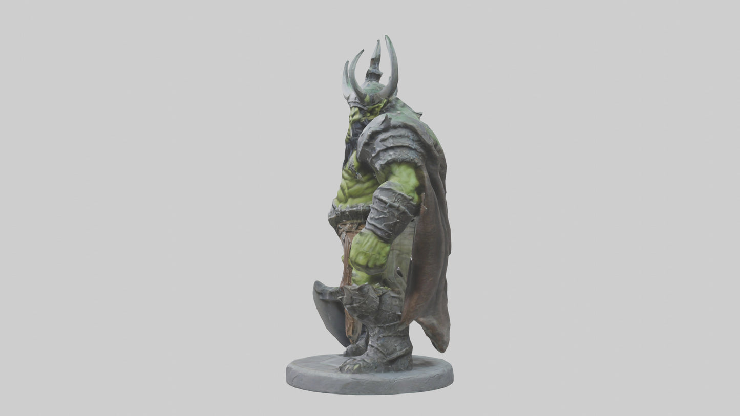 Orc King statue model VR / AR / low-poly