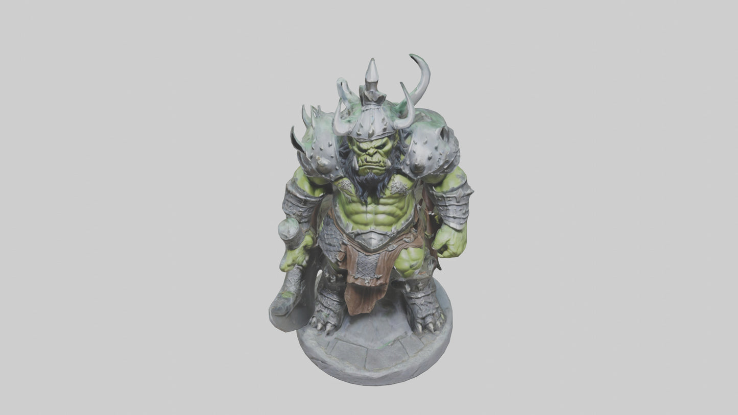 Orc King statue model VR / AR / low-poly