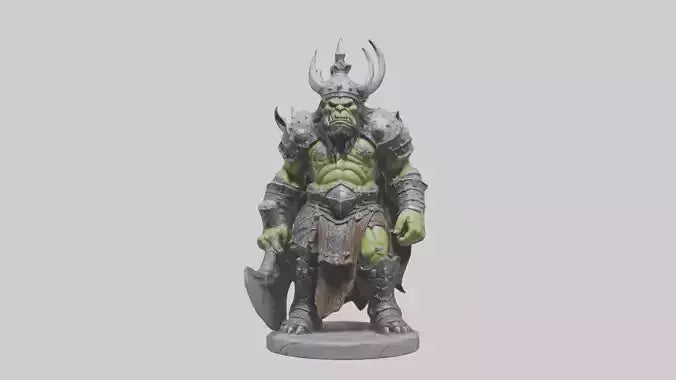 Orc King statue model VR / AR / low-poly