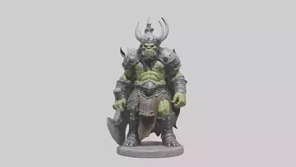 Orc King statue model VR / AR / low-poly