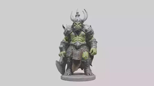 Orc King statue model VR / AR / low-poly