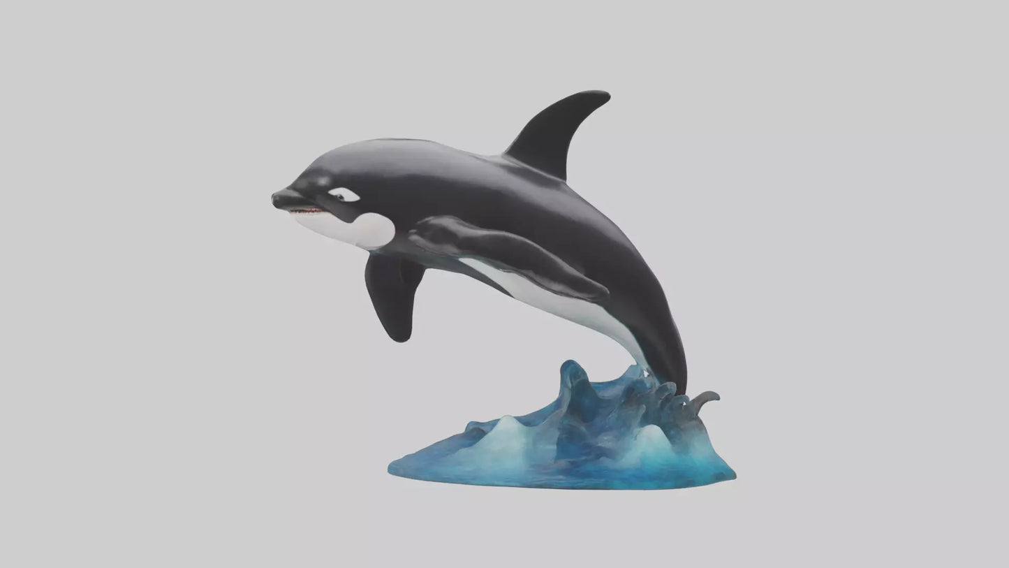 Orca Whale statue model 3D model