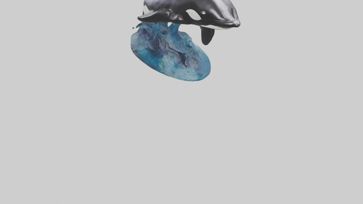 Orca Whale statue model 3D model
