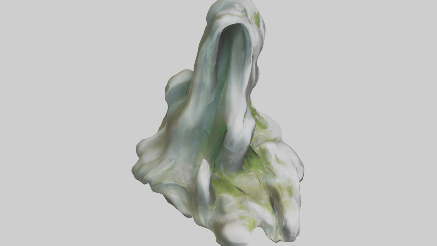 Organic Cascade statue model 3D model
