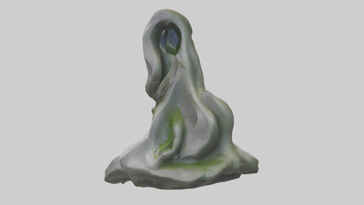 Organic Cascade statue model 3D model