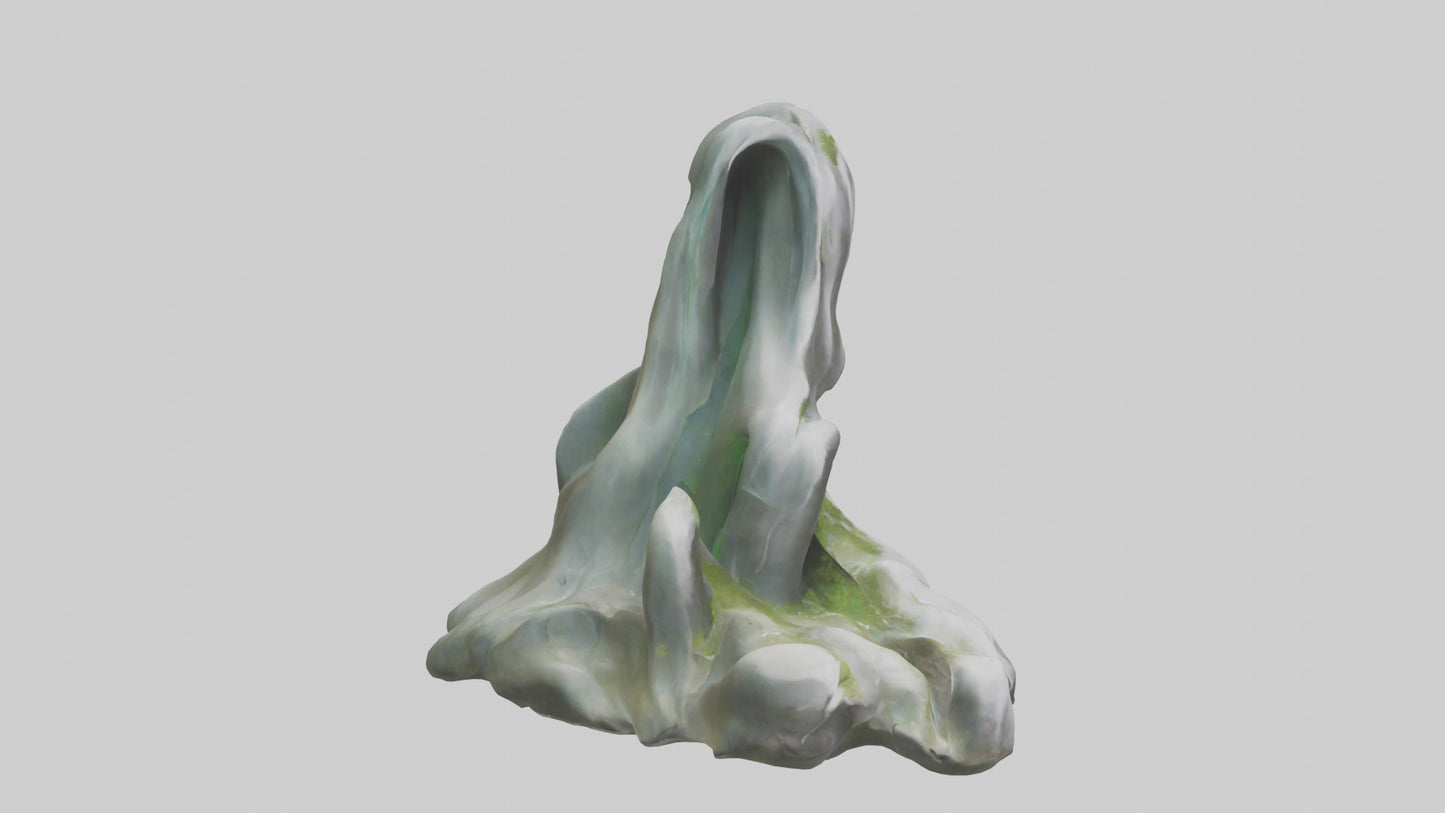 Organic Cascade statue model 3D model