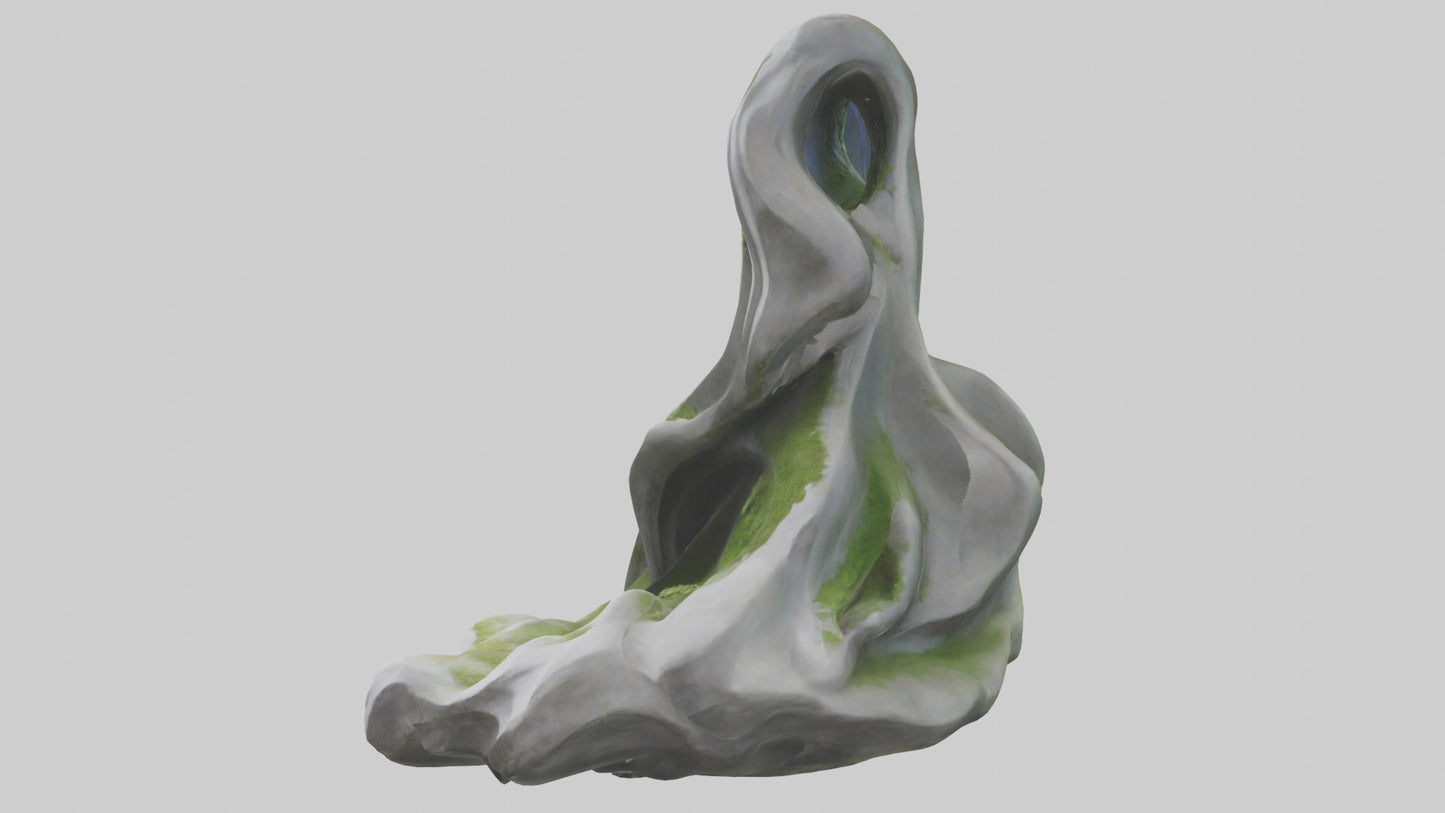 Organic Cascade statue model 3D model