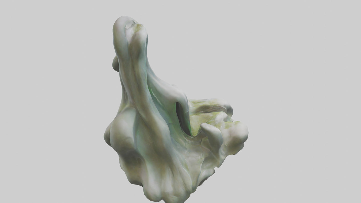Organic Cascade statue model 3D model