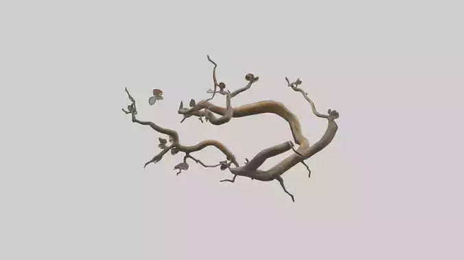 Organic Flow Branch Sculpture model 3D model