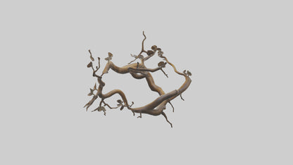 Organic Flow Branch Sculpture model 3D model