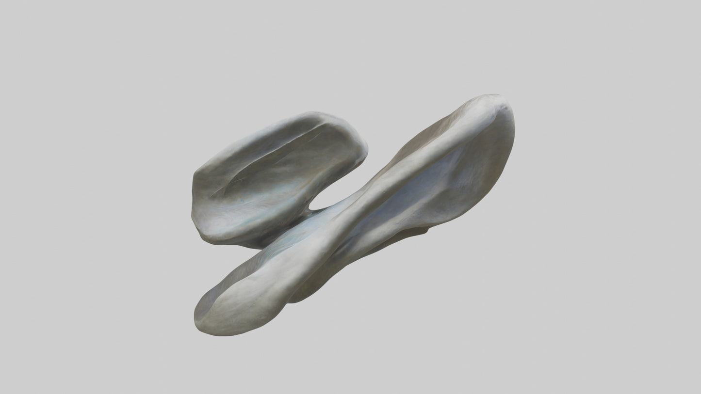 Organic Flow statue model VR / AR / low-poly