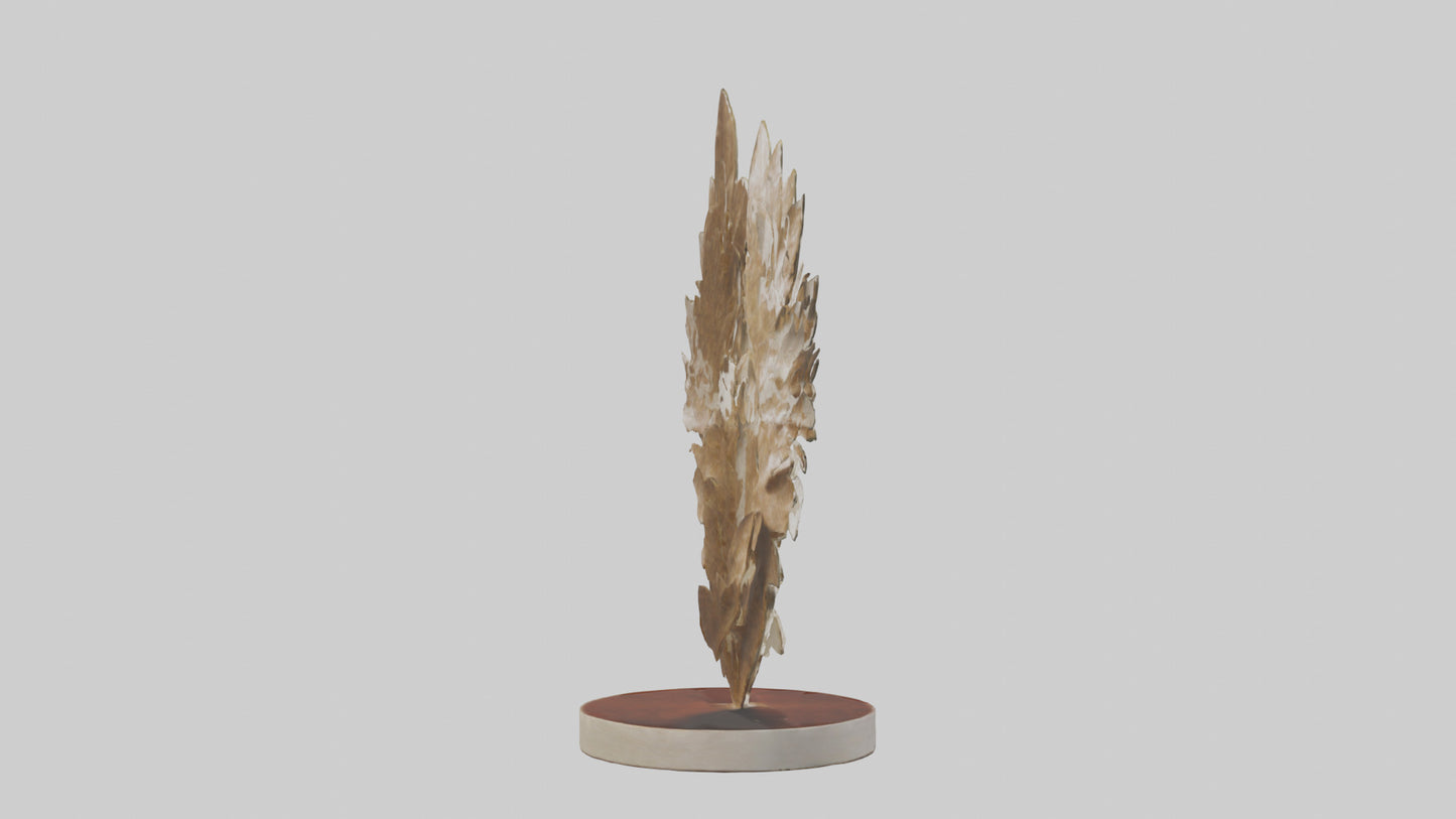 Organic Leaf Pattern Sculpture model 3D model