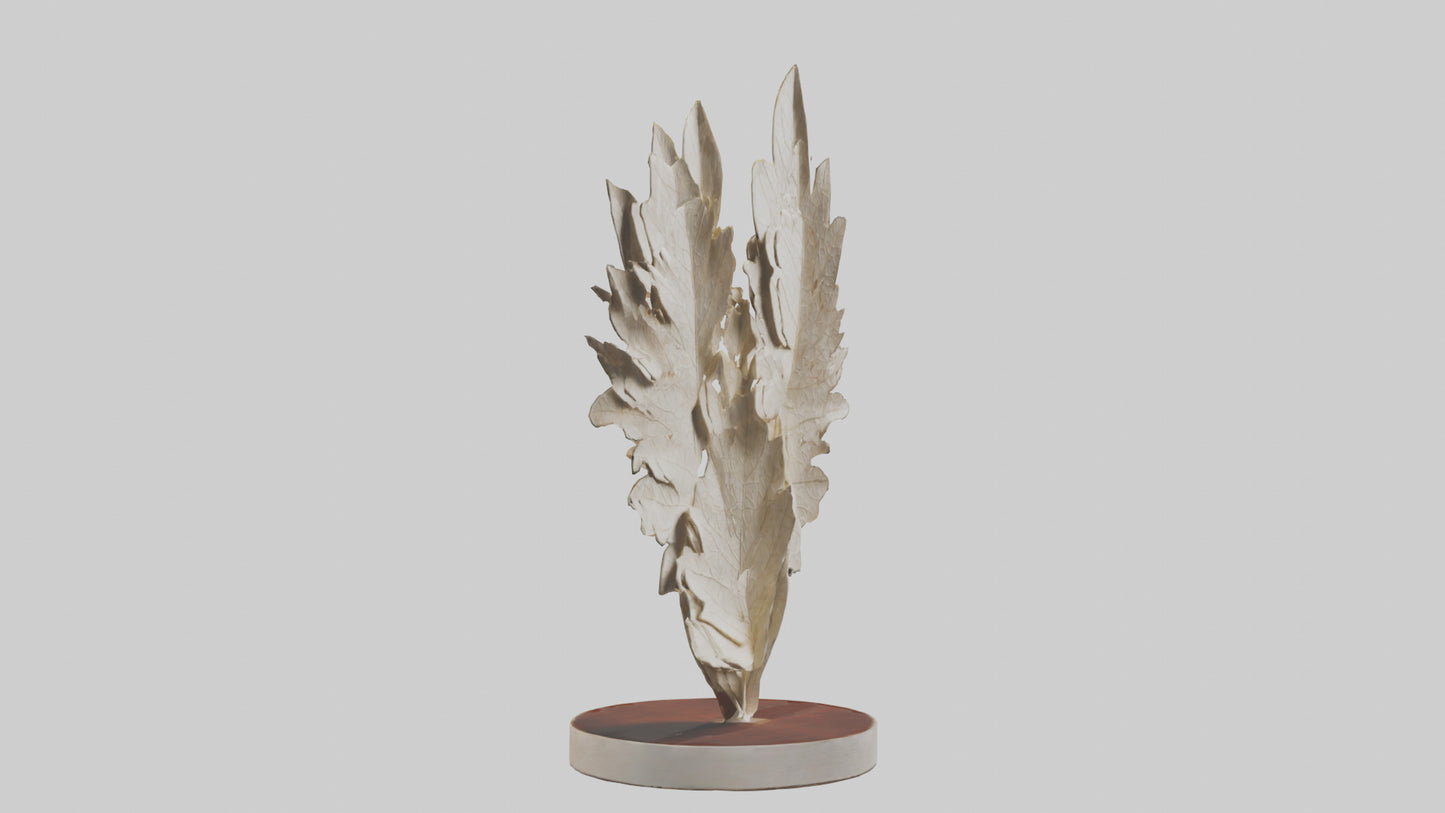 Organic Leaf Pattern Sculpture model 3D model