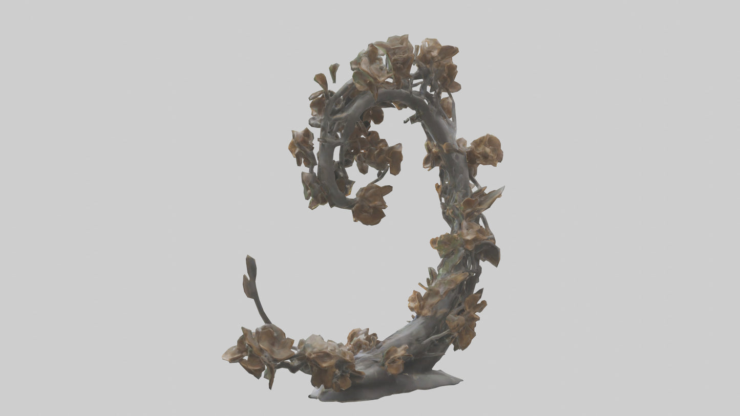 Organic Life Spiral statue model 3D model