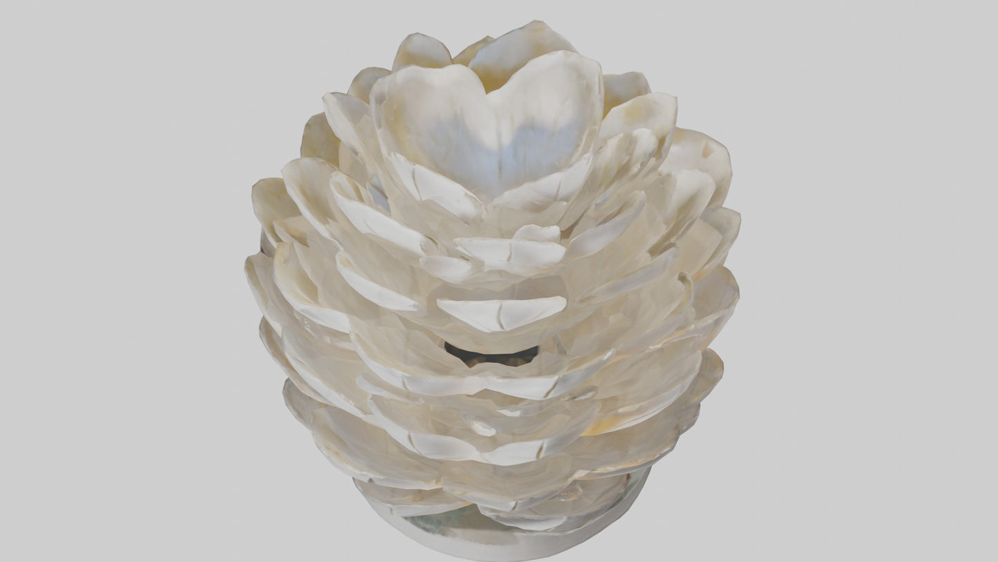 Organic Petal Design statue model 3D model