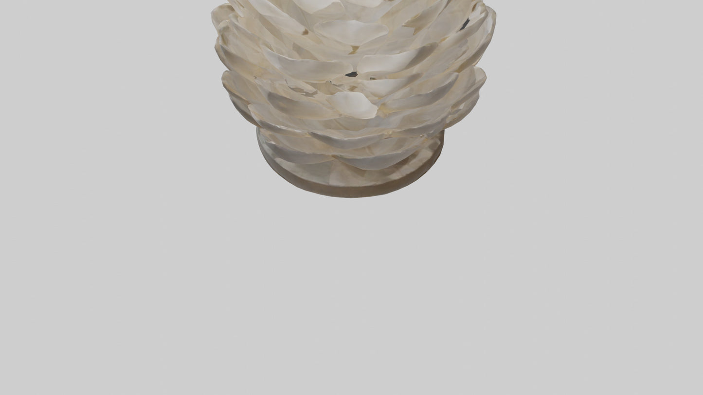 Organic Petal Design statue model 3D model