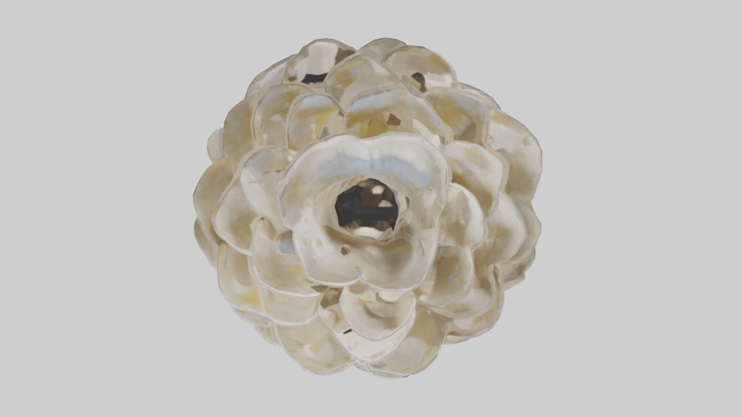 Organic Petal Design statue model 3D model