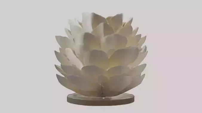 Organic Petal Design statue model 3D model