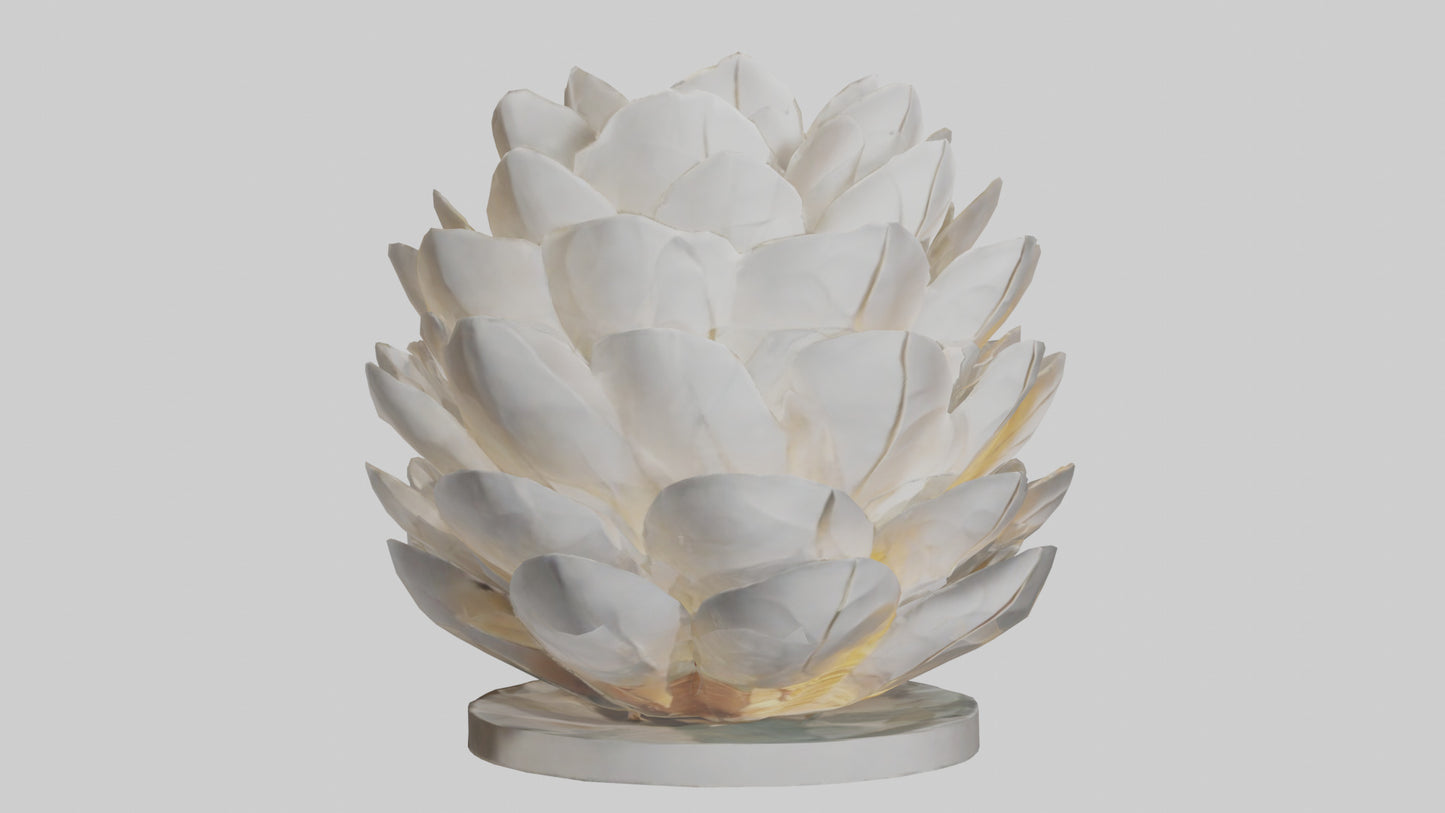 Organic Petal Design statue model 3D model