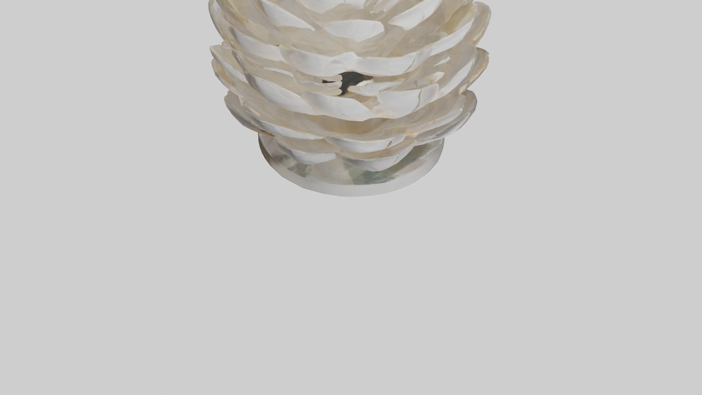 Organic Petal Design statue model 3D model