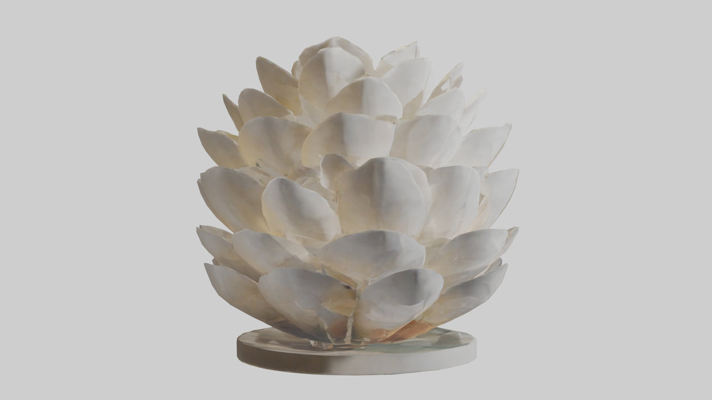 Organic Petal Design statue model 3D model