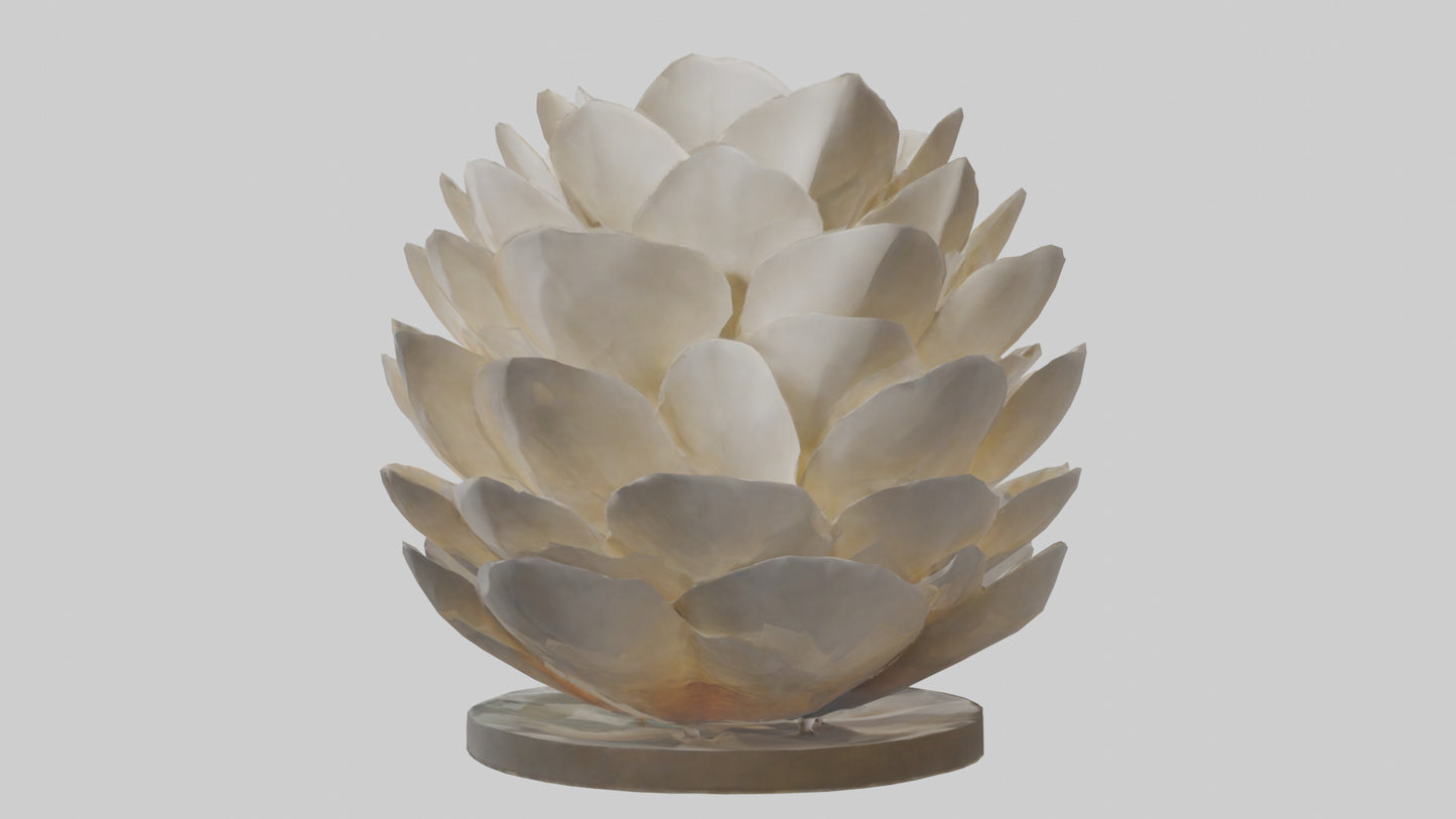 Organic Petal Design statue model 3D model