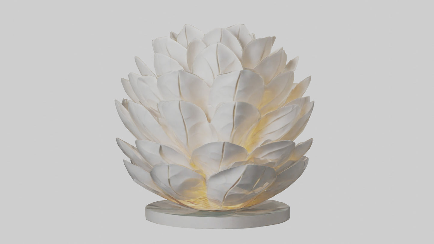 Organic Petal Design statue model 3D model