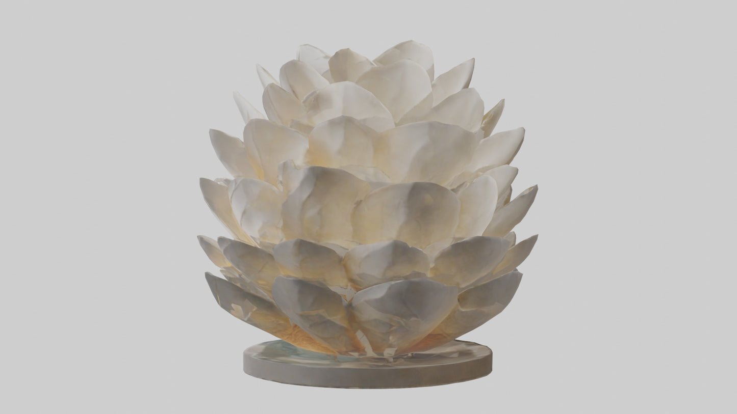 Organic Petal Design statue model 3D model
