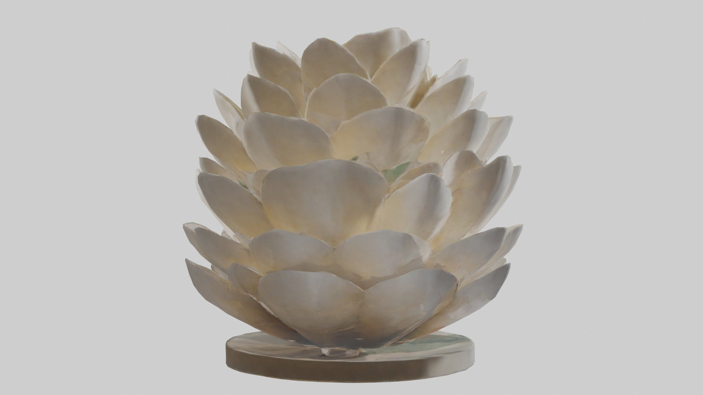 Organic Petal Design statue model 3D model