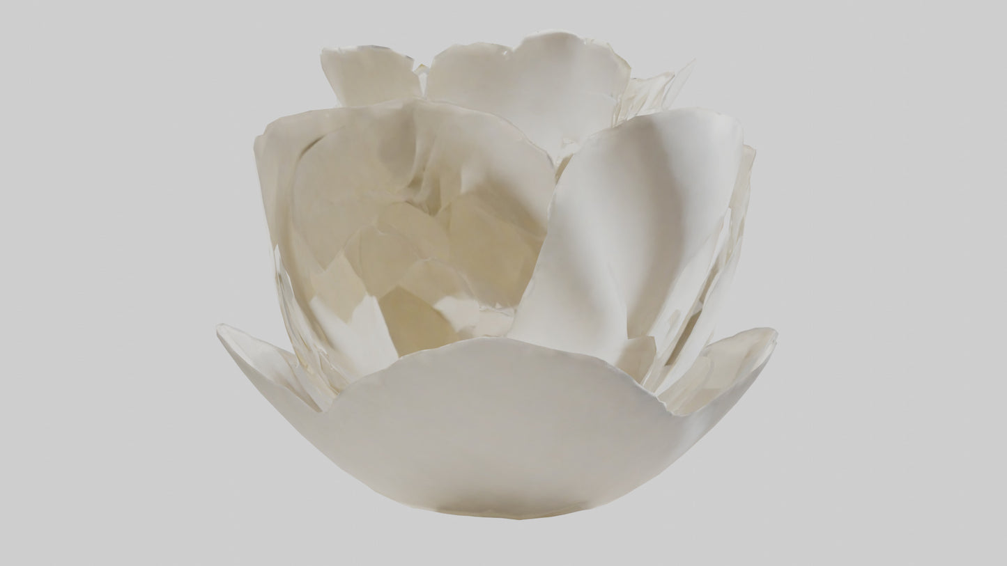 Organic Petal Spiral sculpture model 3D model