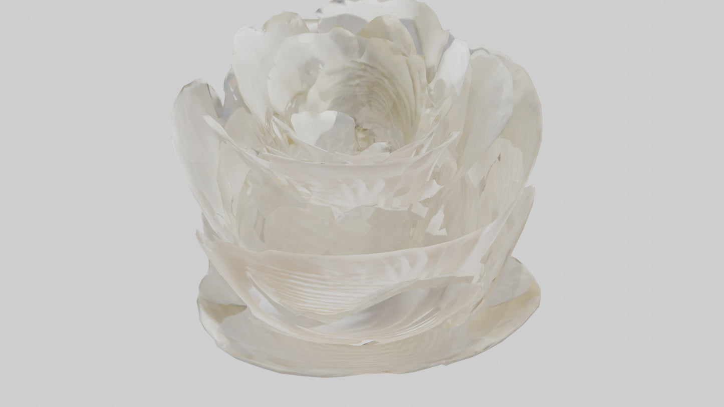 Organic Petal Spiral sculpture model 3D model