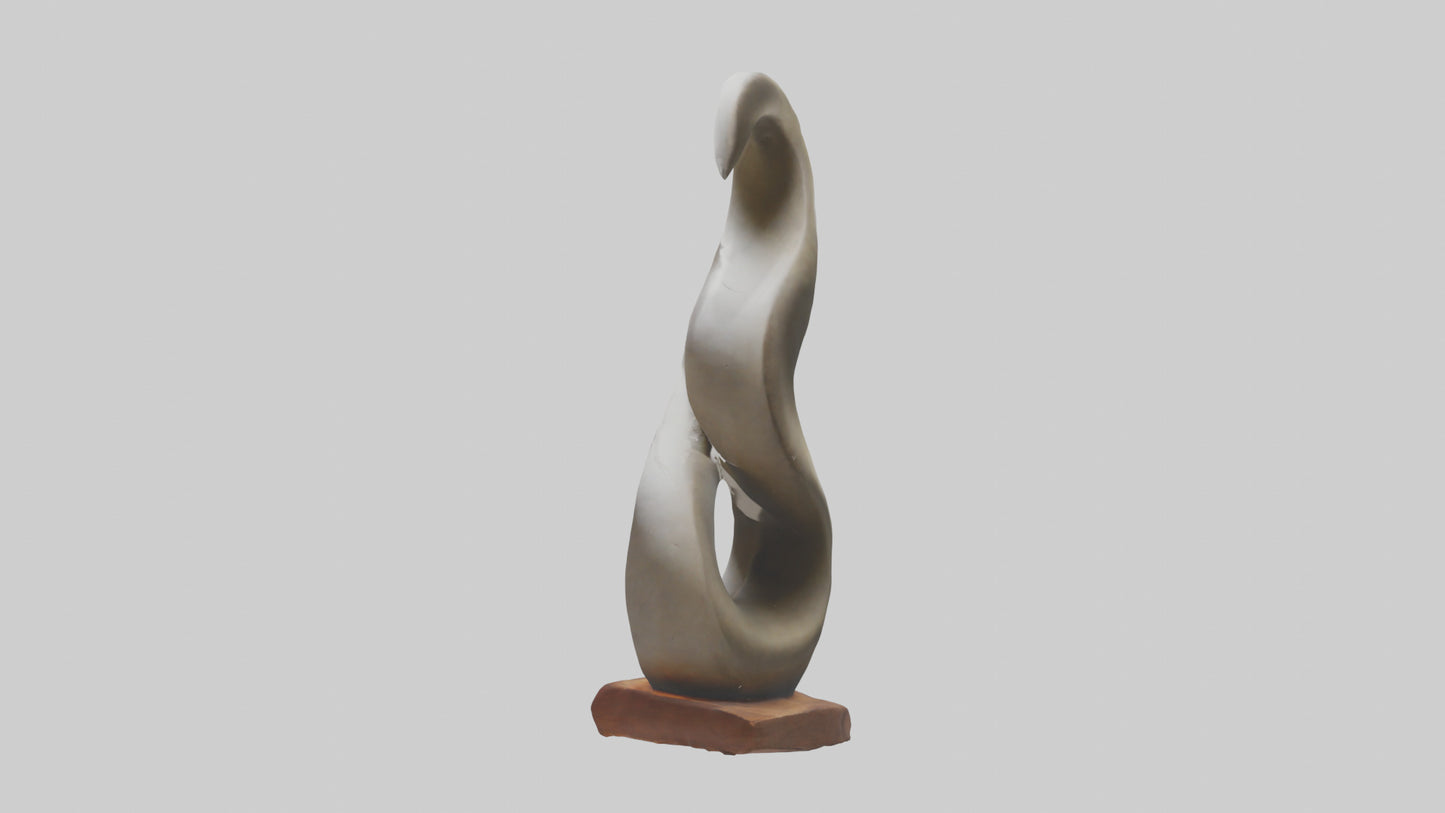 Organic Spiral Sculpture statue model 3D model