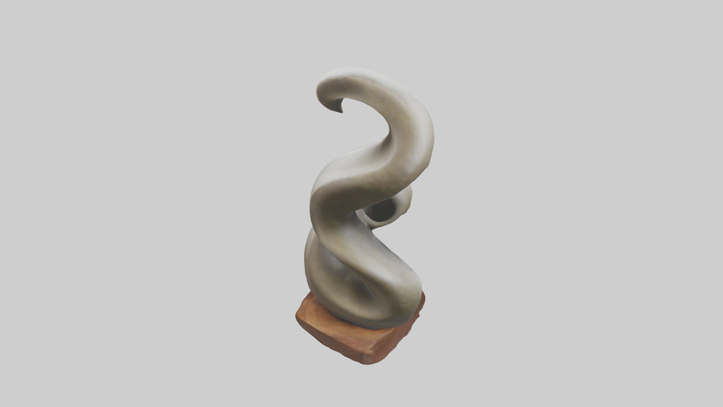 Organic Spiral Sculpture statue model 3D model