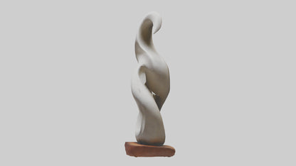 Organic Spiral Sculpture statue model 3D model