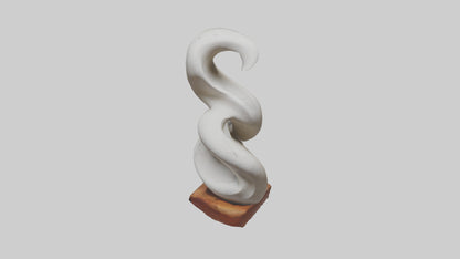 Organic Spiral Sculpture statue model 3D model