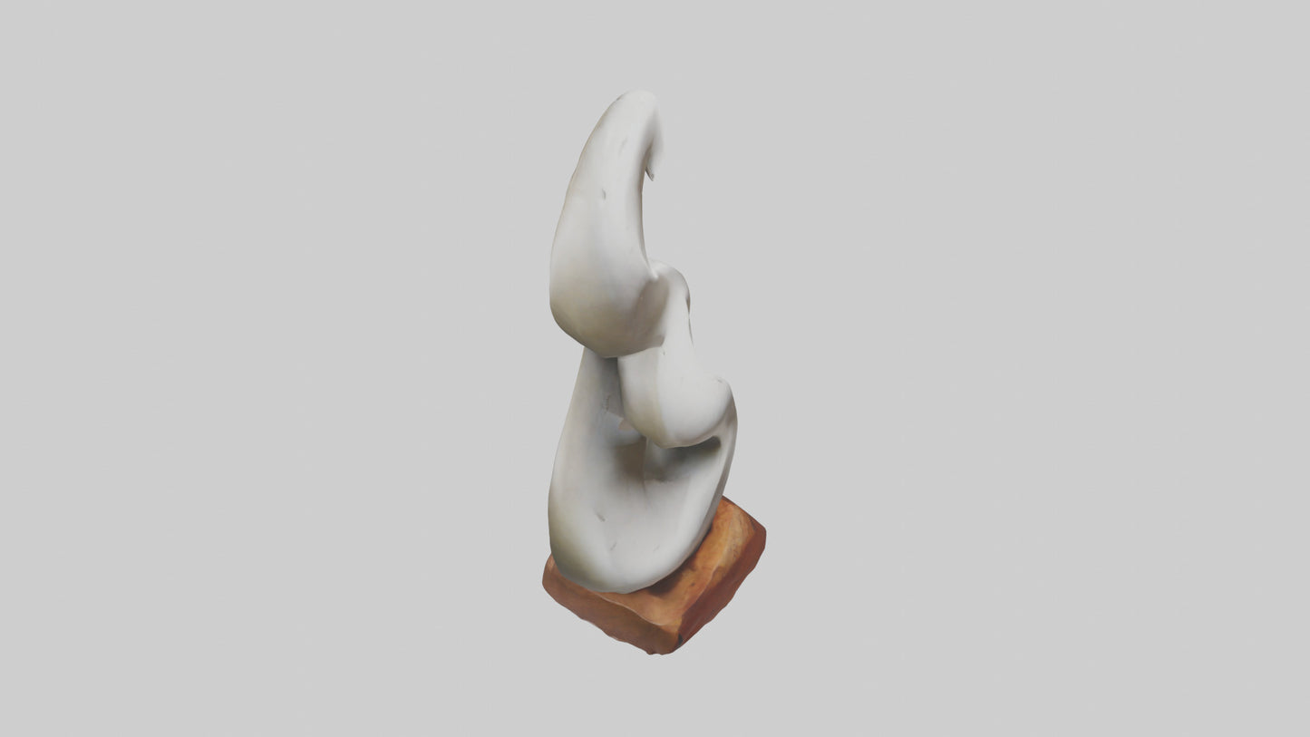 Organic Spiral Sculpture statue model 3D model
