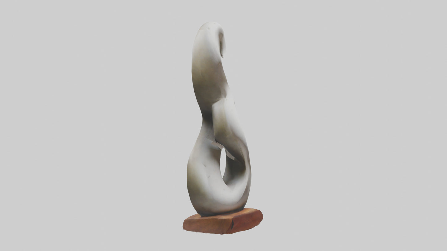 Organic Spiral Sculpture statue model 3D model