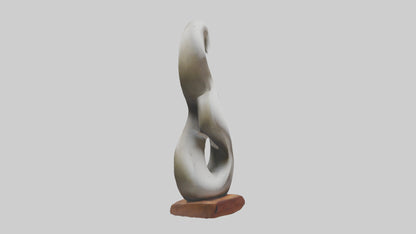 Organic Spiral Sculpture statue model 3D model