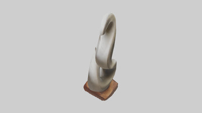 Organic Spiral Sculpture statue model 3D model