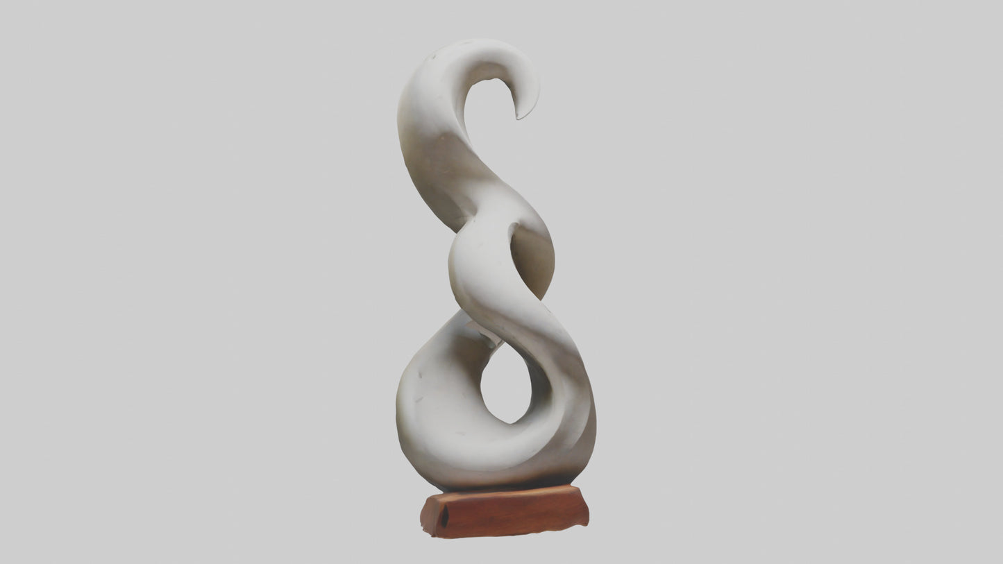 Organic Spiral Sculpture statue model 3D model