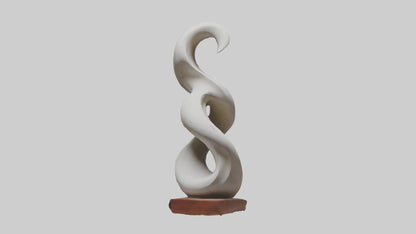 Organic Spiral Sculpture statue model 3D model